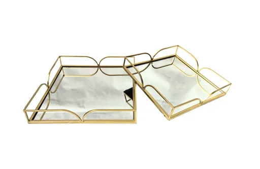 Willow Square Tray - Small - Gold