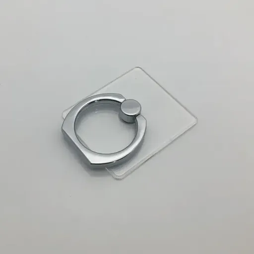 Clear Phone Ring Stand Holder, 360 Degree Rotation Cell Phone Ring Holder Finger Grip (Transparent/Square)