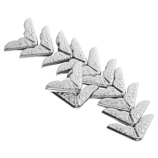 50pcs Vintage Metal Book Corner Protectors - Album, Journal, Scrapbook Decorative Guards