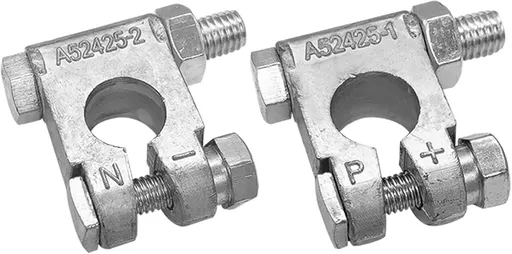 Military Spec Battery Terminal End, Top Post Battery Terminal Set for Marine Car Boat RV and Vehicles (1 Pair)
