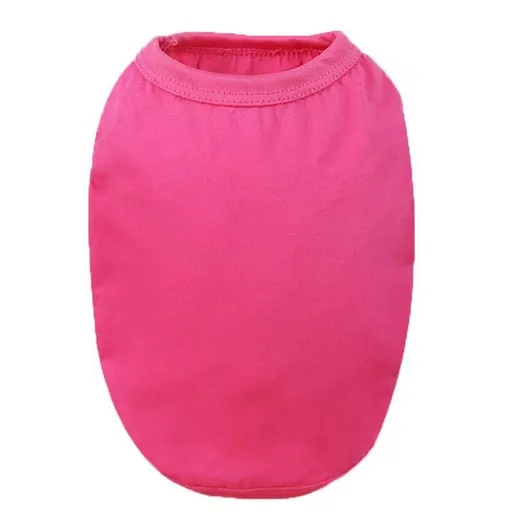 Cotton Pet Vest Dog Cat Clothing Small Large Pure cotton vest pure rose red XL bust 50 back length 37cm