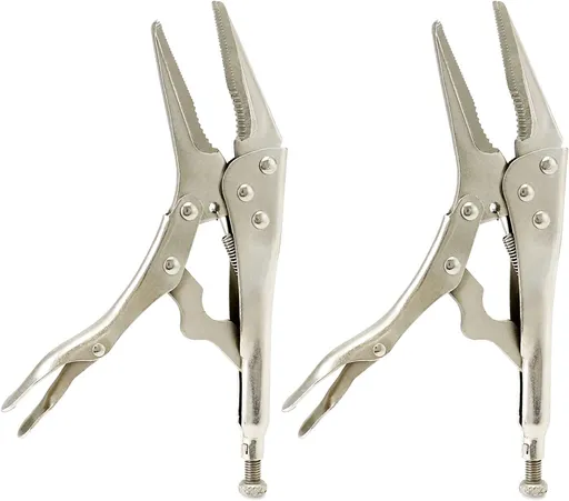 2 Pack Original Locking Pliers - 9" Long Nose, Curved Jaw, 2-3/4" Max Opening