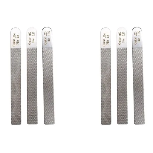 6Pc Guitar Nut Files Slot Filing Luthier Repair Tool Kit for Guitar Stringed Instruments