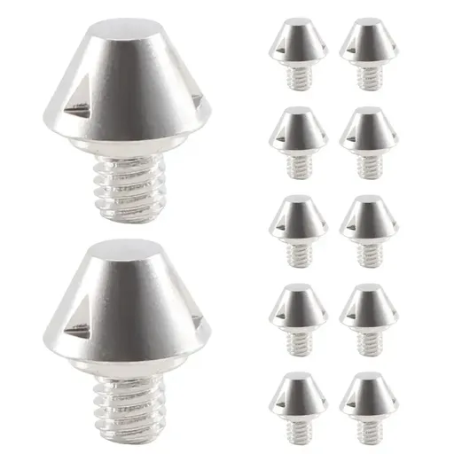 12 PCS M6 Football Shoe Replacement Spikes Studs For - Silver 8mm