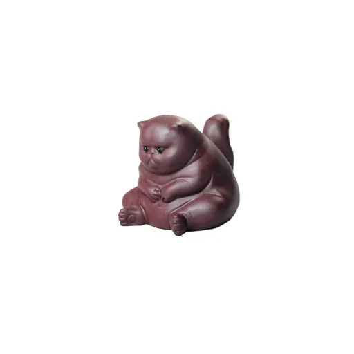 Angry Cat Tea Pet Tea Pet Cat Tea Pet Tea Pet Angry Unhappy Cat Bat Figurine Decoration For Tea Table Desk Tearoom Decoration
