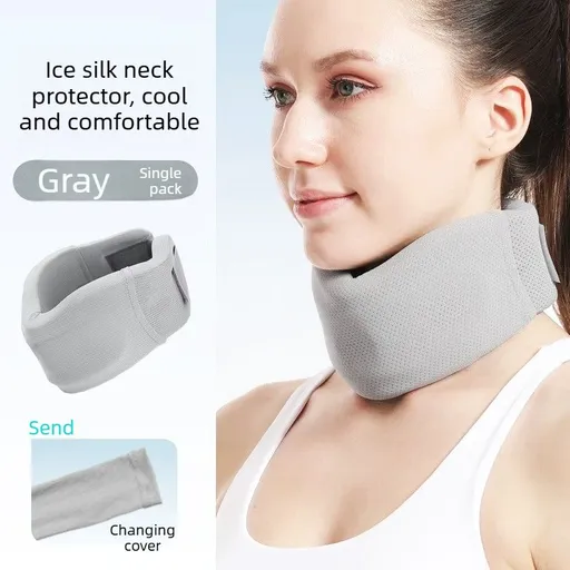 Neck Brace, Cervical Collar - Grey, Size L (for over 140 lbs)