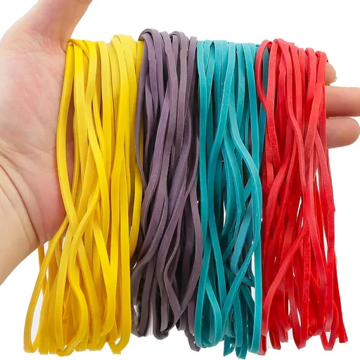 120 Pcs Large Rubber Bands Heavy Duty,7 Inch Extra Long Jumbo Elastic Bands for Home, Kitchen & Office, Industrial Strength in 4 Colors