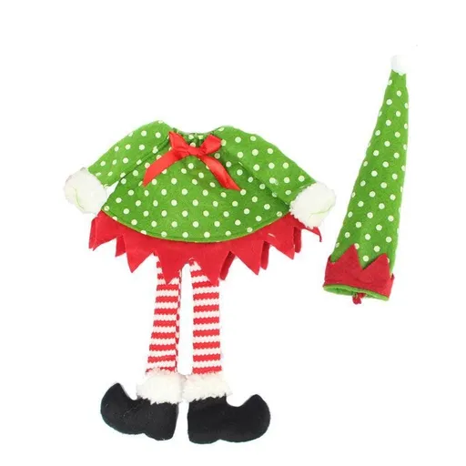 4X Christmas Bottle Covers Gift Holder Bags Dot Decoration Bag Red Wine Clothes