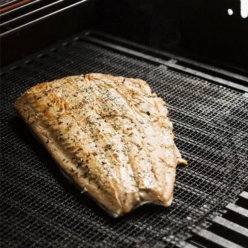 Non Stick Plated Silver Grill Mesh Mat for Barbecue Baking and Frying