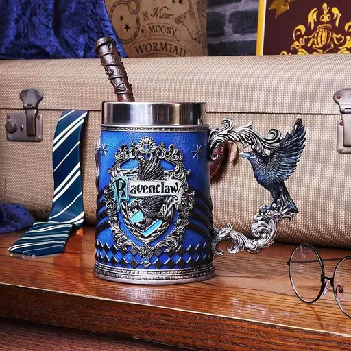 Collectible Tankard Mug 600ml Stainless Steel Lined Resin Beer Stein Blue