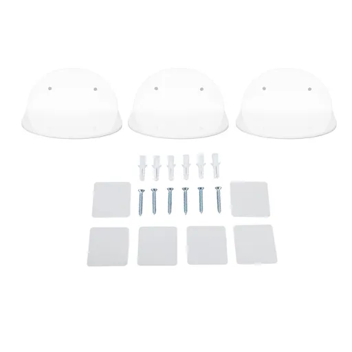 3pcs Wall Speaker Floating Shelves Acrylic Waterproof Wall Mounted Speaker Display Stand for Baby Camera Small Alarm Clock White