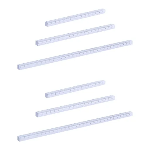 6-Pack Clear Math Rulers Measuring Tools for Classroom Use and Math Projects