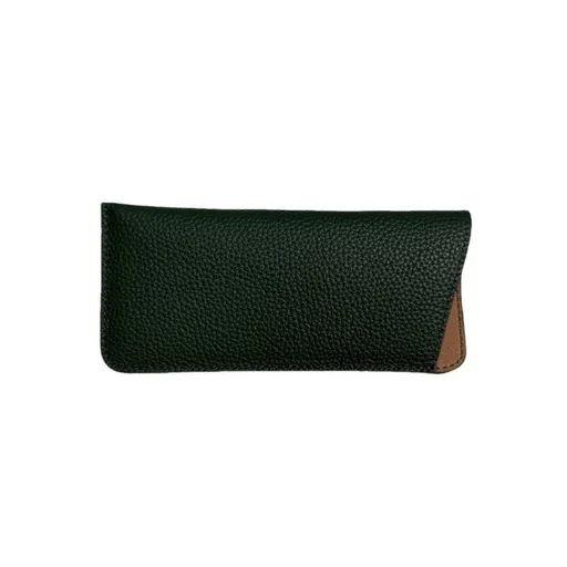 2pcs Women's Eyeglass Case Leather Soft Holder Pocket Cases Slim Travel Pouch for Sunglasses Eyeglasses Readers（black）