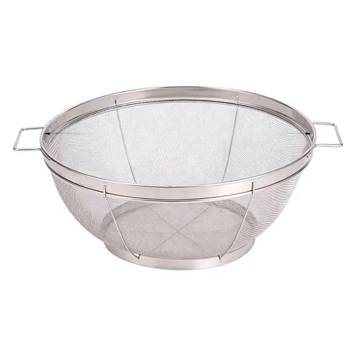 Stainless Steel Multi-Function Colander and Rice Washing Basket, Metal Fine Mesh Strainer for Fruit and Vegetable Rinsing, Versatile Kitchen Food Storage and Draining Bowl