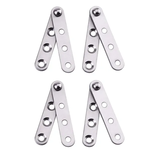 4 Piece Stainless Steel 360 Degree Rotating Concealed Hinges,Door Pivot Hinges Stainless Steel Drawer Window Door Fittings (Small)