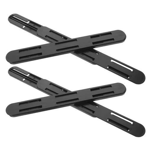 4Pcs Black Bottom Mount Drawer Slides Easy Install Cabinet Rails Track for Home