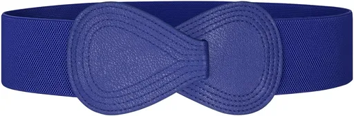 Vintage Women Wide Elastic Belt Ladies Stretchy Dress Belt Fashion 8-shaped Buckle Coats Waist Belt