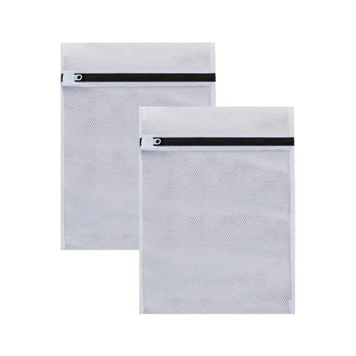 2pcs White Laundry Bags for Underwear, 30 x 40 cm
