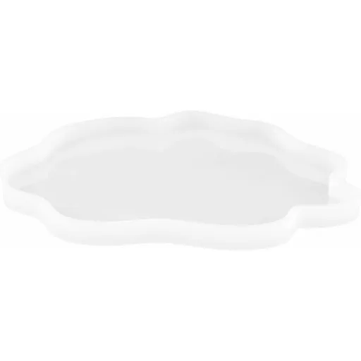 Silicone DIY Mold Epoxy Crystal Irregular Lace Coaster - Creative Cup Mat Shape Easy Demoulding White