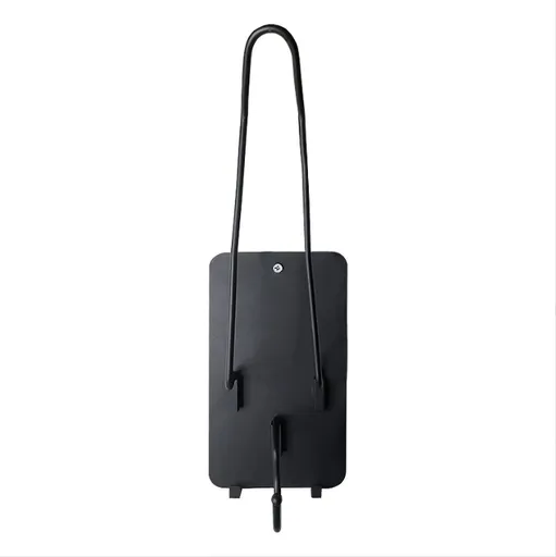 Iron Wall Mounted Motorcycle Helmet Holder - Heavy-Duty Gear Rack with Jacket Hook for Helmets, Coats & Accessories