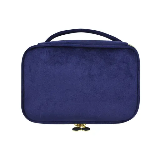 Velvet Makeup Storage Bag Multipurpose Travel Case Royal blue
