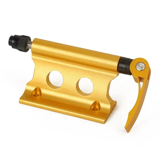 Bike Block Fork Mount w/Quick-Release Lever, Aluminum Alloy Bicycle Front Fork Fixed Clip Luggage Rack for Truck Bed/Trailer/Van, Vertical or Horizontal Mounted (yellow)