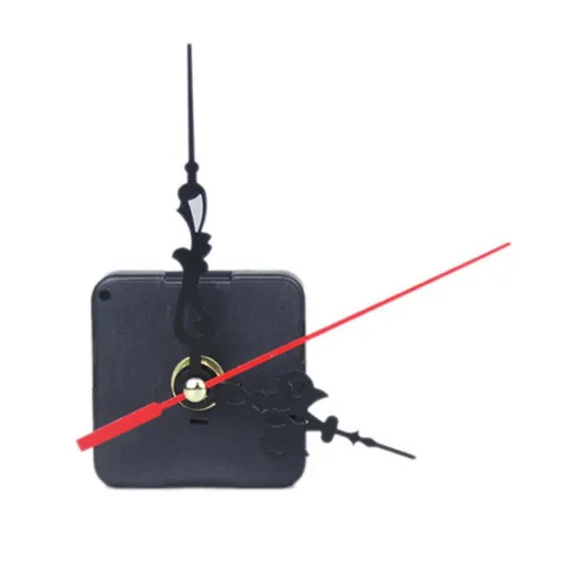 Tool parts replace for Machine 1Set Silent Wall Quartz Clock Movement Mechanism Black And Red Hands Kit DIY Set With Hook