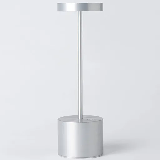 Outdoor Table Lamp,LED Table Light,Cordless Table Lamp Rechargeable ,3 Color Stepless Dimming Up Usage for Restaurant(Silver)