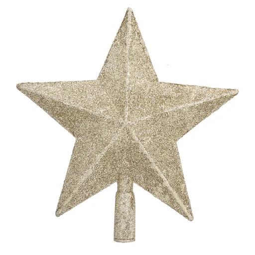 Star Tree Topper Decorated Golden Light Weight Shiny Mini Christmas Tree Topper for Home Shop