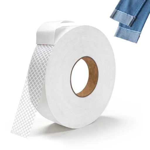 Iron on Hemming Tape,Double Sided Fabric Tape 1In X 55Yard - No Sew Fusible Adhesive for Clothes,Curtains,Denims - Strong Adhesive,Washable Hemming Solution