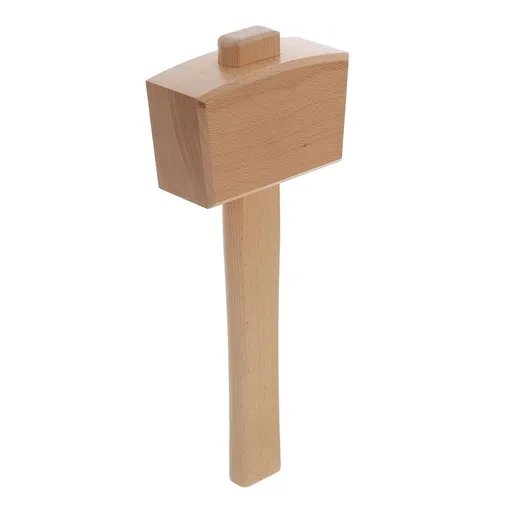 Woodworking Wood Mallet Khaki Hand Tool Sturdy Wood Hammer for Carving and Craft