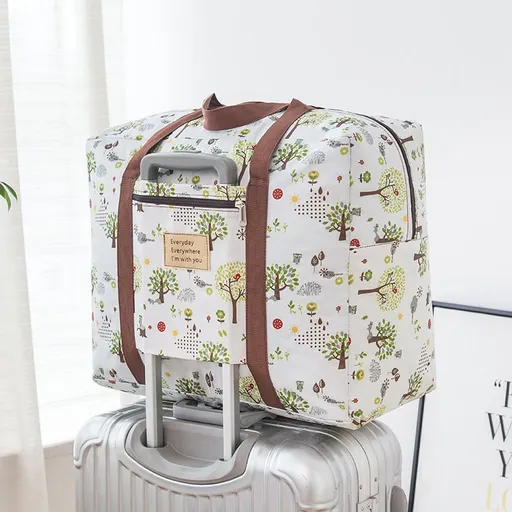 Travel Storage Bag Oxford Cube Waterproof Pastoral Trees Large 48X38X24cm