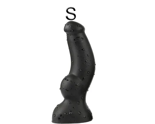 House Of Dasein Soft Huge Realistic Dildo Silicone Cock And Balls Dong Gold Black Penis - Black S - S
