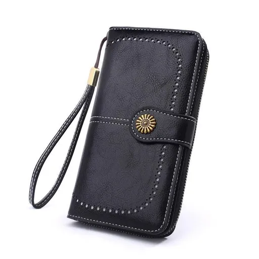 Women Wallets Purse Organizer Pouch Bag Credit Card Cash Holder Case Handbag Au - Black