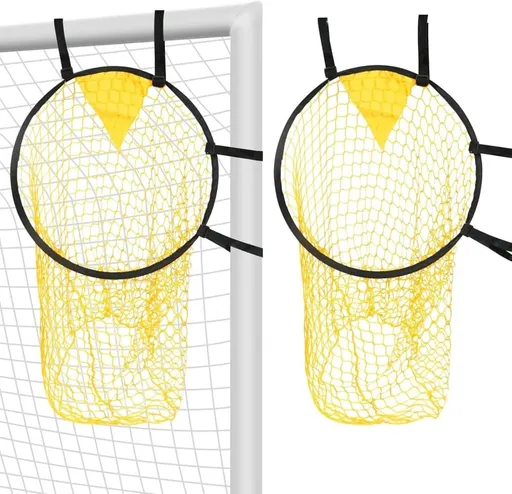 2-Pack Soccer Goal Net for Shooting Training, Portable Foldable, 6x4ft, Yellow