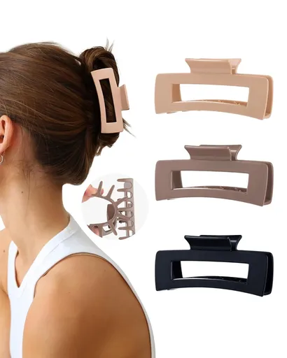 3Pcs Silicone Hair Clips lexible Claw Clips or Women Cloud Clip Bendable Large Hair Claw Clip