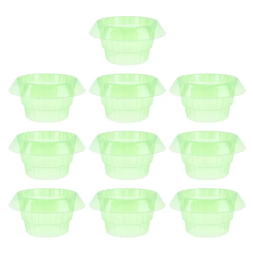 10pcs Green Garden Cloches Plastic Plant Round Cover Reusable Plant Seed Humidity Domes for Home Garden Yard Greenhouse