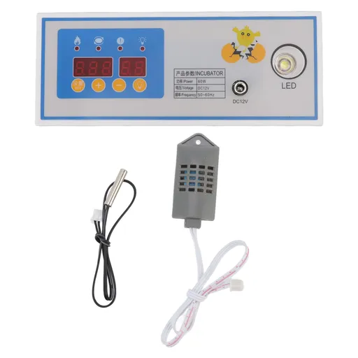 Incubator Temperature Controller Automatic 60W 12V Plastic Large LCD Screen High Accuracy