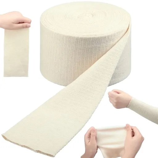 Tubing Compression Bandage 1 Pc,Tube Sleeve Bandage for Cast Plaster,Elasticated Tubular Support Bandage,Cotton Elastic Support Bandages,Tubular Stocking for Arm&Leg (Beige)