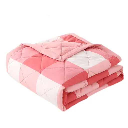 Reversible Patchwork Quilts Queen Size, 78.74x59.05in Lightweight Plaid Bedspreads Coverlets Quilt Bedding Blanket for All Seasons Red