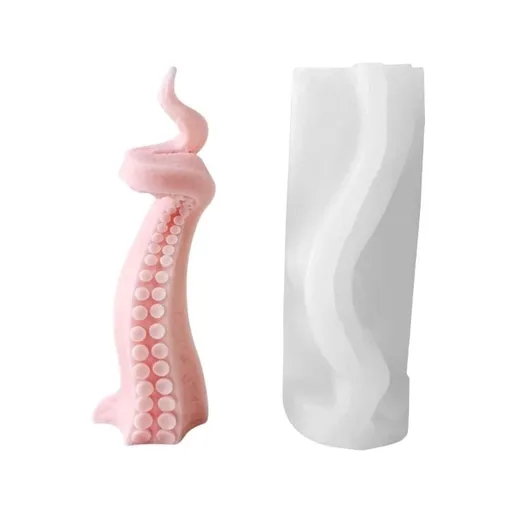 Soap Molds Hand-Making Tools Octopus Tentacle Shaped Non-Stick Silicone Material，Cake Tools Type: Moulds
