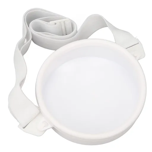 Ostomy Shower Cover Colostomy Bath Cover Silicone Stoma Shower Cover with Adjustable Belt Colostomy Supplies White