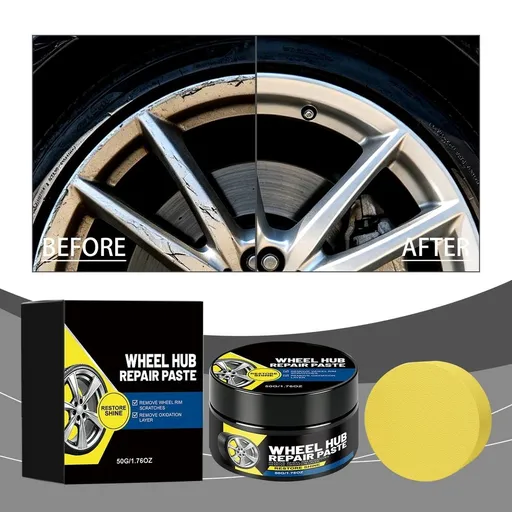 Scratch Repair Wax for Car, Car Scratch Repair Paste Polishing Wax with Sponge, Removes Scratches & Restores High-Gloss Finish for Alloy Wheels, Tire Rims