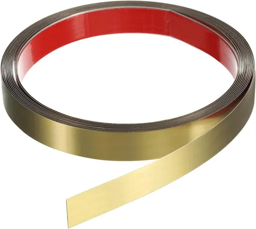 Decorative strip - 20mm*5m - Wall decoration - Decorative frame - Self-adhesive - Stainless steel mirror finish - Metal strip decoration - Suitable for walls, ceilings, cabinet tile edges - Gold - Mirror finish