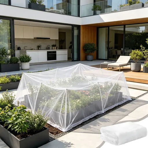6.5FT x 10FT Garden Netting Ultra Fine Mesh Netting Plant Cover Insect Bird Netting Barrier for Garden Row Cover for Raised Beds/Greenhouse Vegetables Fruits Flowers Trees