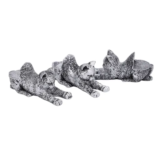 3pcs Resin Flower Pot Feet Animal Figures Plant Pot Feet Animal Statues Plant Pots Risers Holder Elevator for Indoor Outdoor Decor Lazy Cat