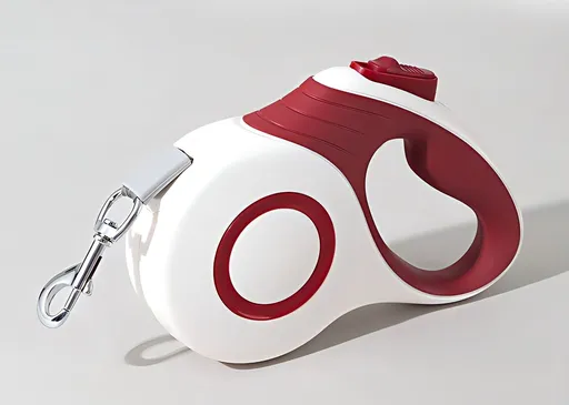 Multi-function Automatic Retractable Pet Leash: High-Strength Anti-Break, One-Click Lock, Comfortable Grip, Eco-Friendly Waste Disposal, 5 Meters/196.85 Inches for Secure Dog Walking(claret-red)