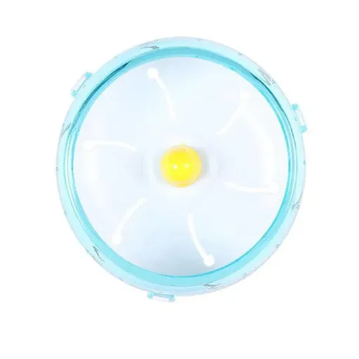 Blue Hamster Guinea Pig Running Disc Cage Accessories Running Round Wheel Pet Toys - 21CM