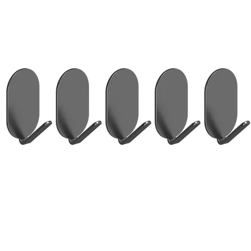 5 Pcs Oval Bath Towel Hooks, Sturdy Wall Mounted Robe Hook, Stainless Steel Heavy Duty Clothes Hanger, Wall Hooks