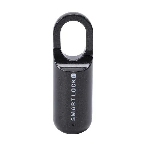WiFi Smart Padlock Fingerprint Recognition TY APP Smart Lock Rechargeable Wireless Cabinet Lock 10 Fingerprints Capacity Low Power Alarm for Suitcase Backpack Luggage Black